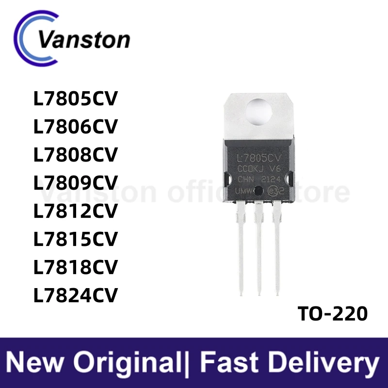 10pcs L7805CV L7806CV L7808CV L7809CV L7812CV L7815CV L7818CV L7824CV 7805 7806 7812 7815 TO220 NEW