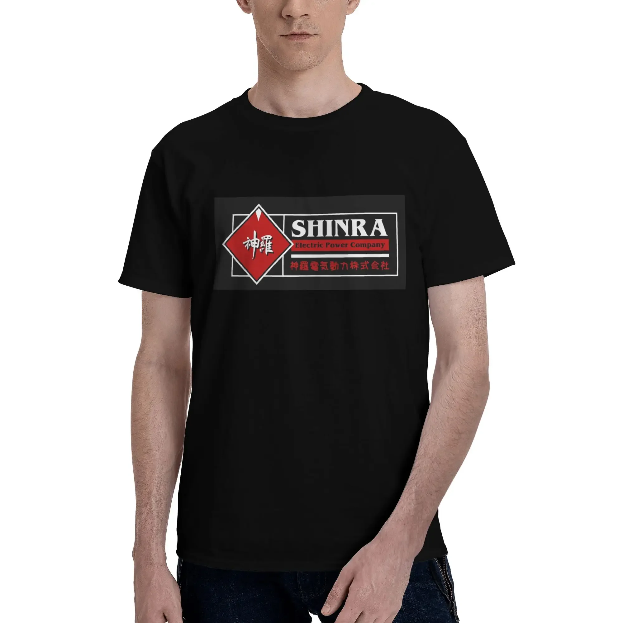 Final Fantasy   Shinra Electric Power Company 100% Cotton T-Shirt Men's Fashion T Shirts Men Crew Neck Short Sleeve S-6XL