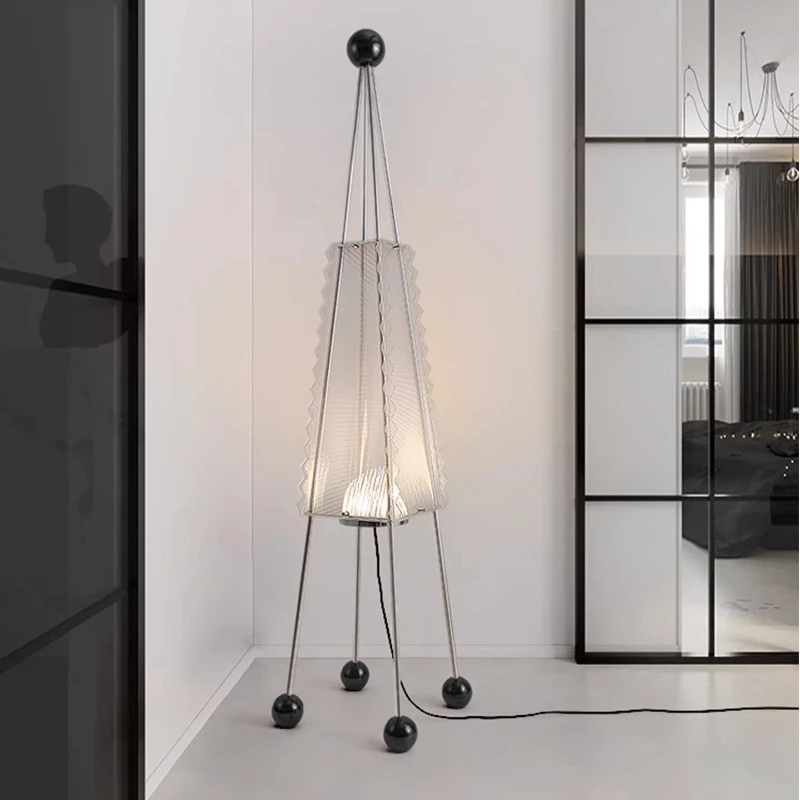 

Decorative floor lamp, minimalist pagoda light and shadow art lamp, living room study, high-end sense