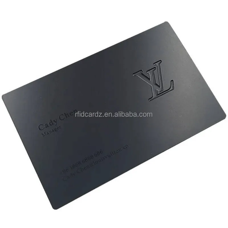Customized inquiry White Matt Stainless Steel Cards Engraved Background /Textures VIP Member Metallic Business Cards