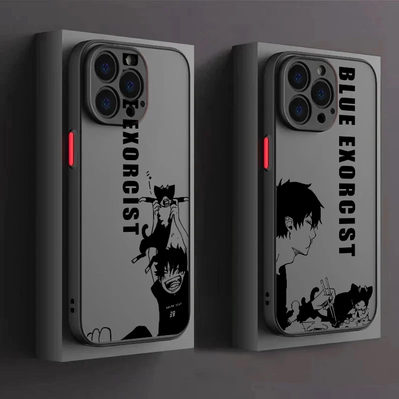 

Blue Exorcist Popular Anime Frosted Translucent For Apple iPhone 15 14 13 12 11 XS XR X 8 7 SE Pro Max Plus Mini Matte