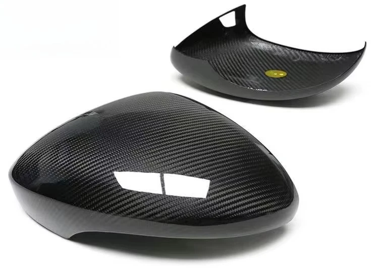 -For For 971 Panamera Right Auto Mirror Casing Dry Carbon Fiber Door Shell Replacement Lane Assist Side Mirror Cover New Black^