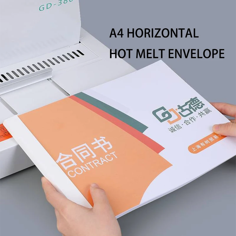 A4 Horizontal Hot Melt Envelope Binding Machine Plastic Cover Contract Information Binding Into A Book Hot Melt Binding Envelope