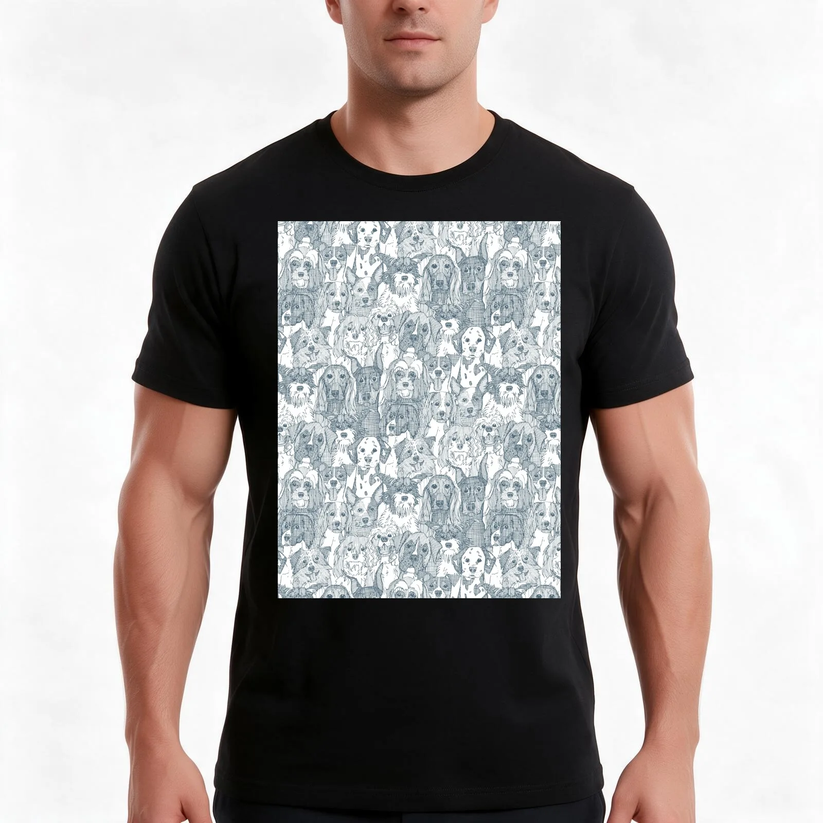 dogs aplenty bluestone T-Shirt Summer Casual Cotton Tee Oversized Streetwear Tops Vintage Graphic Print Unisex Men Women