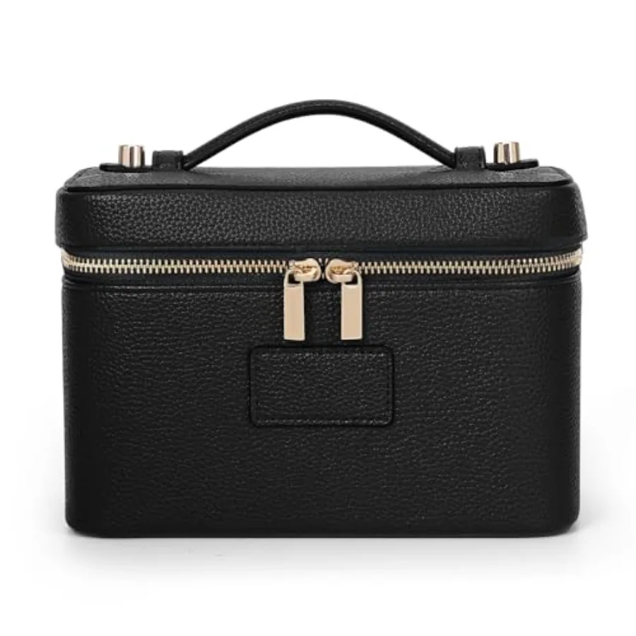 

Makeup Bag Vanity Case for Women Leather Cosmetic Bag Travel Toiletry Bags Portable Makeup Organizer Case