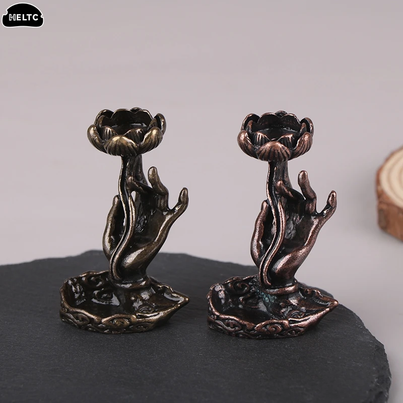 1pcs Small Incense Burner Backflow Incense Buddha Hand Lotus Incense Frame Incense Zen Tea Ceremony Table Tea Table Furnishings