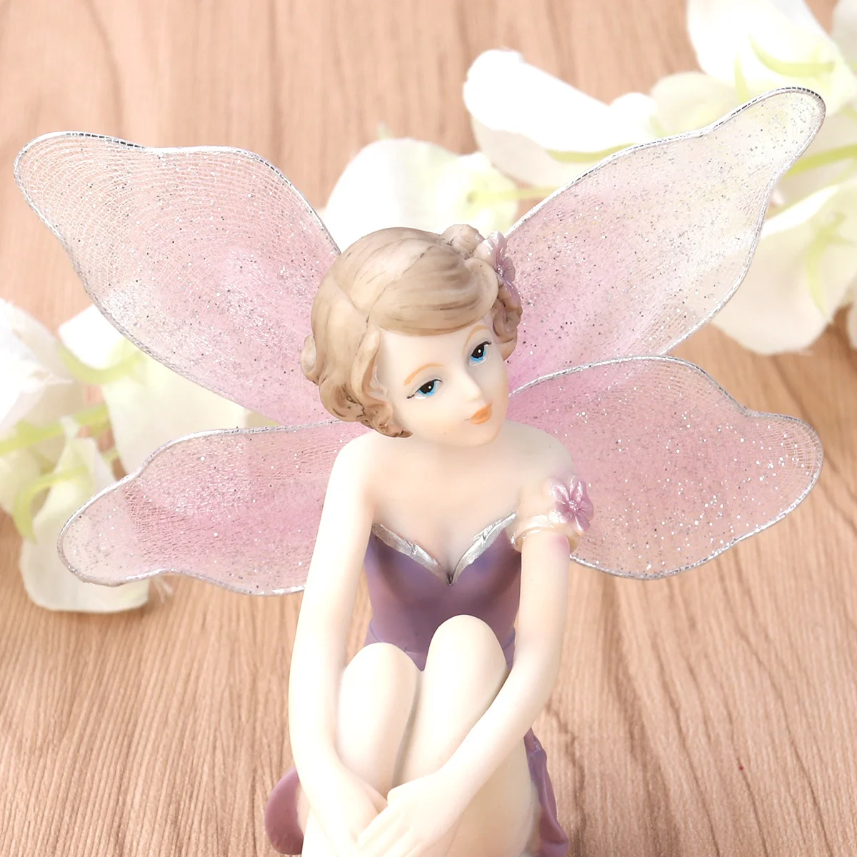 

Angel Ornaments Hand-Painted Fairy Figurines For Garden Decor Miniature Flower Stump Unique Gift Resin Decoration Angels Resin