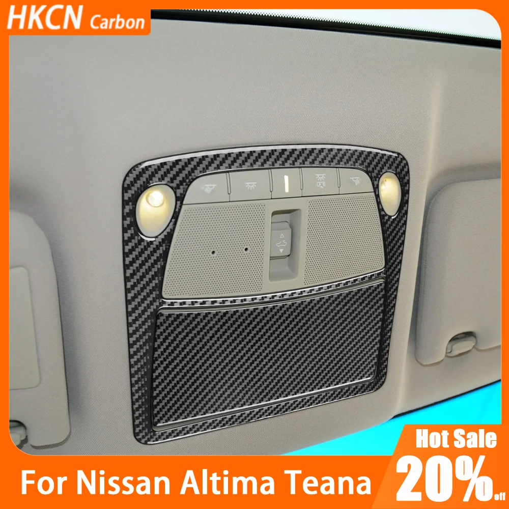 

For Nissan Altima 2013—2018 Carbon Fiber Inner Roof Reading Light Set Panel Decals Car Accessories Interior Cover Trim Sticker