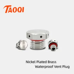 1PCS Metal Waterproof Vent Plug Air Pressure Balance Screw Brass Nickel Plated Safety Relief Valve M5 M6 M8 M10 M12 M16 M18 M20