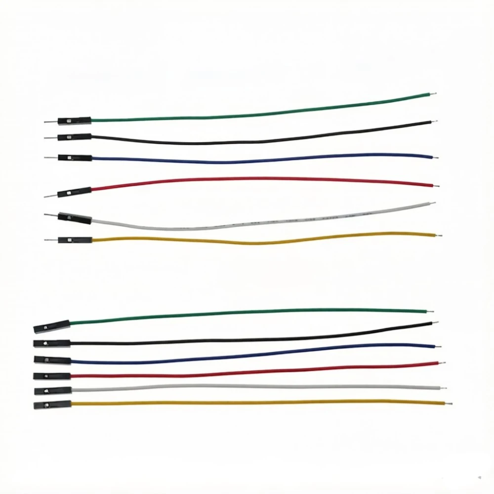 10Pcs 2.54mm Pitch Single End Dupont Jumper Wire 1Pin Male Female Connector 26AWG Breadboard Jumper Cable