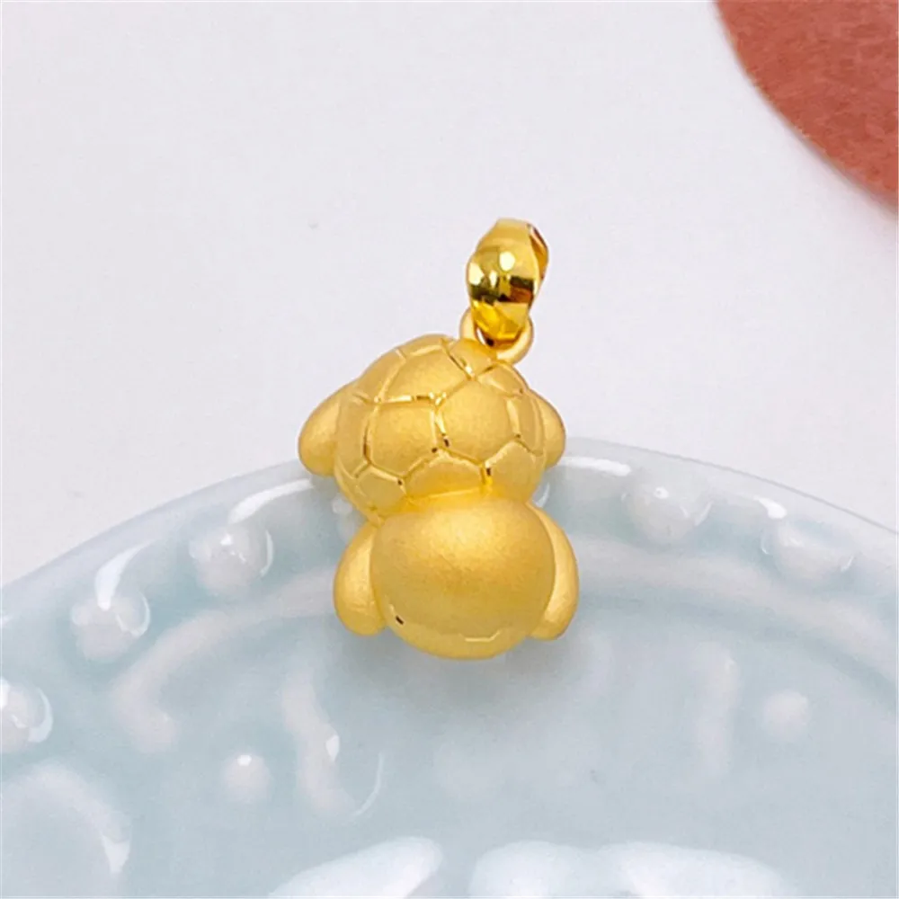 

Real Pure 999 24K Yellow Gold Men Women Gift Lucky 3D Cute Turtle Pendant 1.81-1.85g