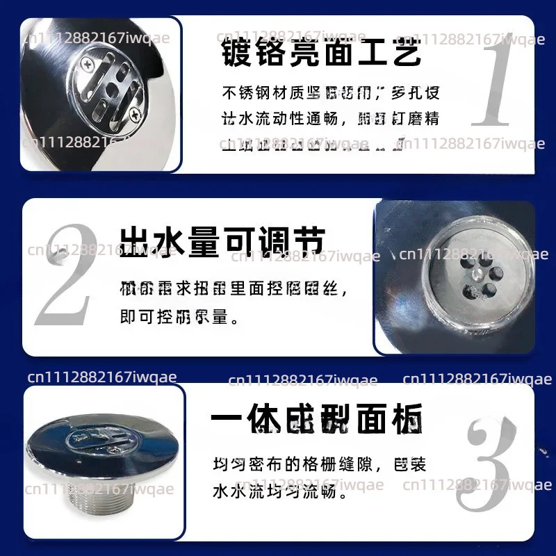 304 stainless steel swimming pool water inlet and outlet, straight plug drainage backwater swimming pool accessories