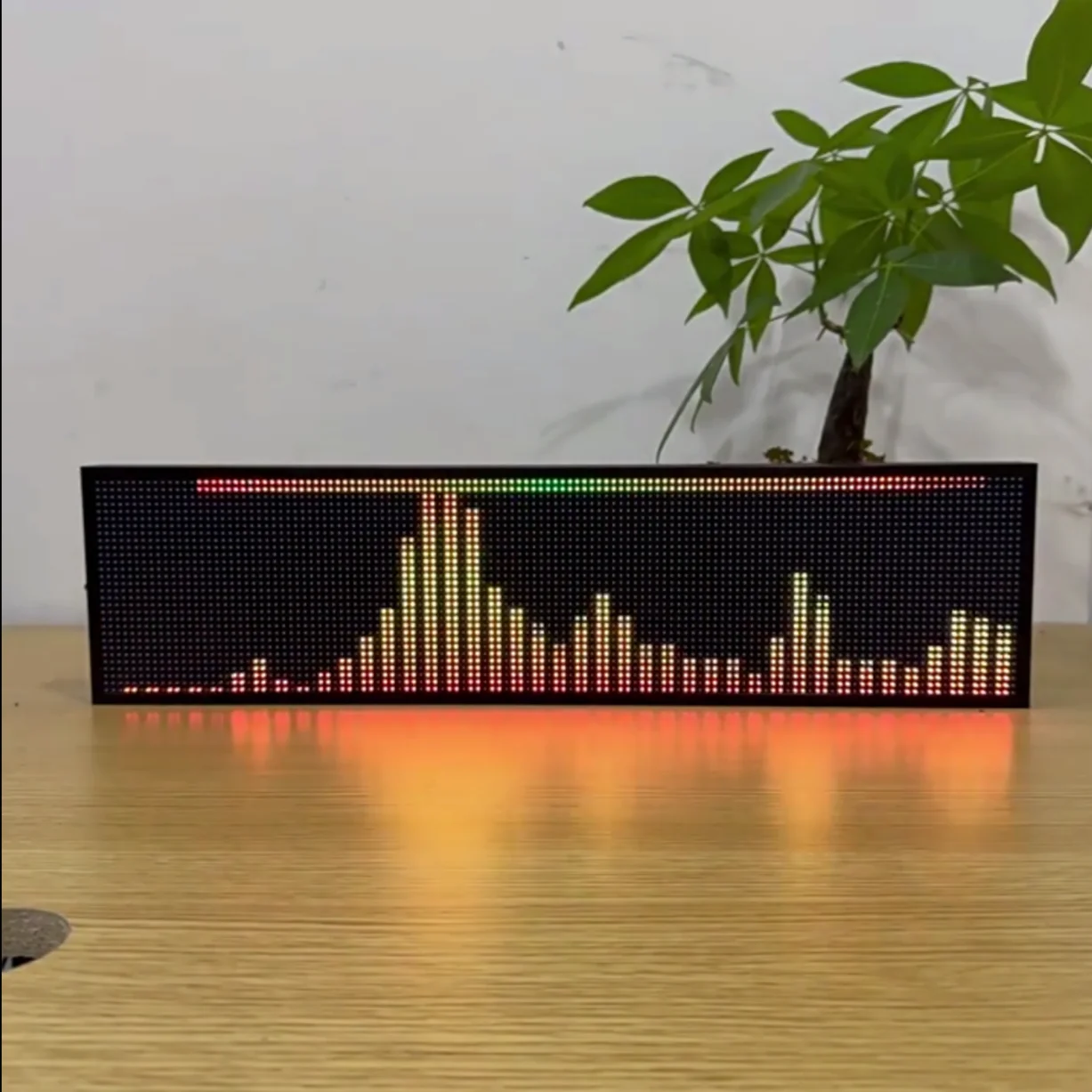 Lampu Dekorasi Meja RGB Full Color, Lampu Suasana Musik, Tampilan Spektrum Ritme Musik Profesional, Instrumen