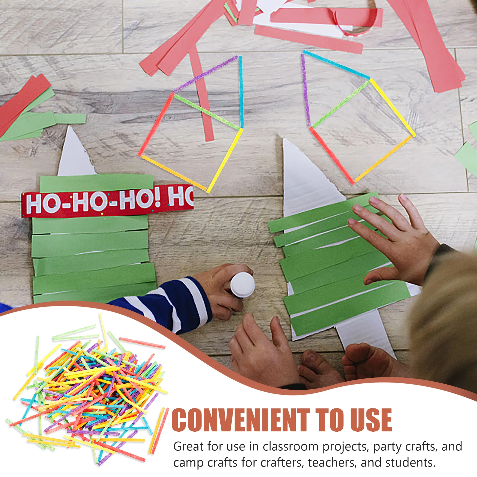 

1000pcs Colored Wood Craft Sticks Ice Pop Popsicle Diy Art Projects For Classroom Party Camp Multicolored Wooden