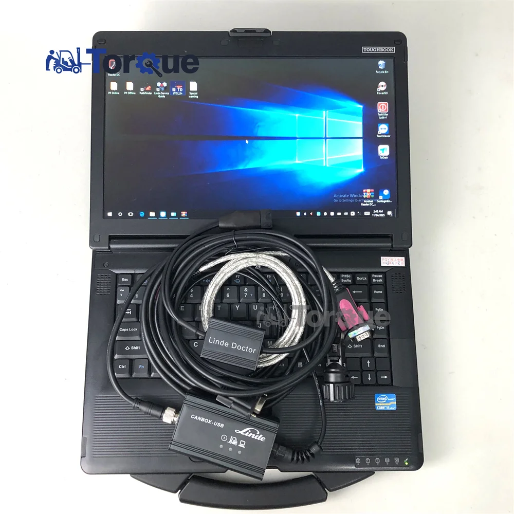 CF53 Laptop Forklift Diagnostic scanner for Linde Canbox Doctor for Linde Pathfinder LINDE LSG Forklift Truck Diagnostic Tool