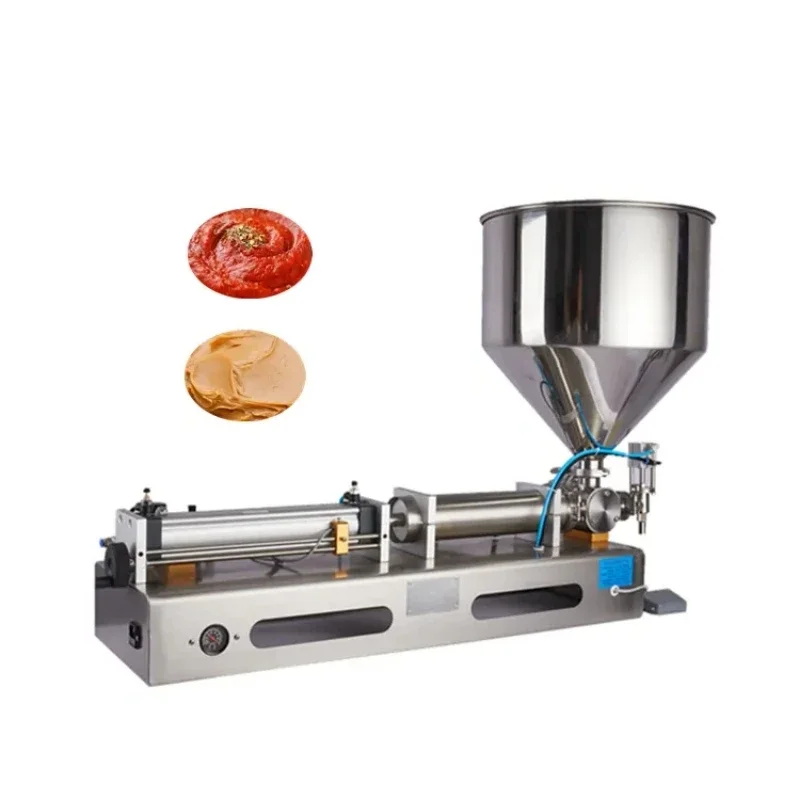 Cream Shampoo Beverage Liquid Quantitative Dispenser Semi-automatic Small Single-head Horizontal Pneumatic Paste Filling Machine