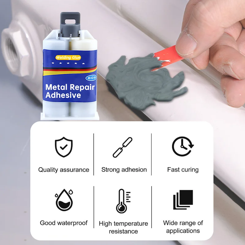 Metal Repair AB Glue Industrial Strength Casting Adhesive Agent 2 In1 Super Strong Welding Paste for Casting & Bonding Sealant