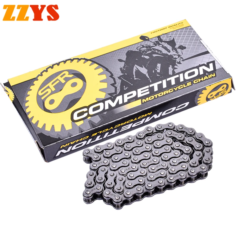 25H 100L 100Links Motorcycle Roller Chain with Spare Master Cam Stainless Steel 50-110CC Mini Moto ATV Quad Dirt Pit Pocket Bike