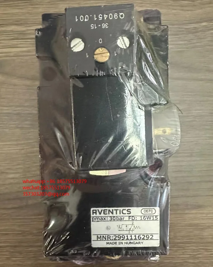 FOR AVENTICS 2991116292, Air Solenoid Valve, New From Stock. 1 PIECE