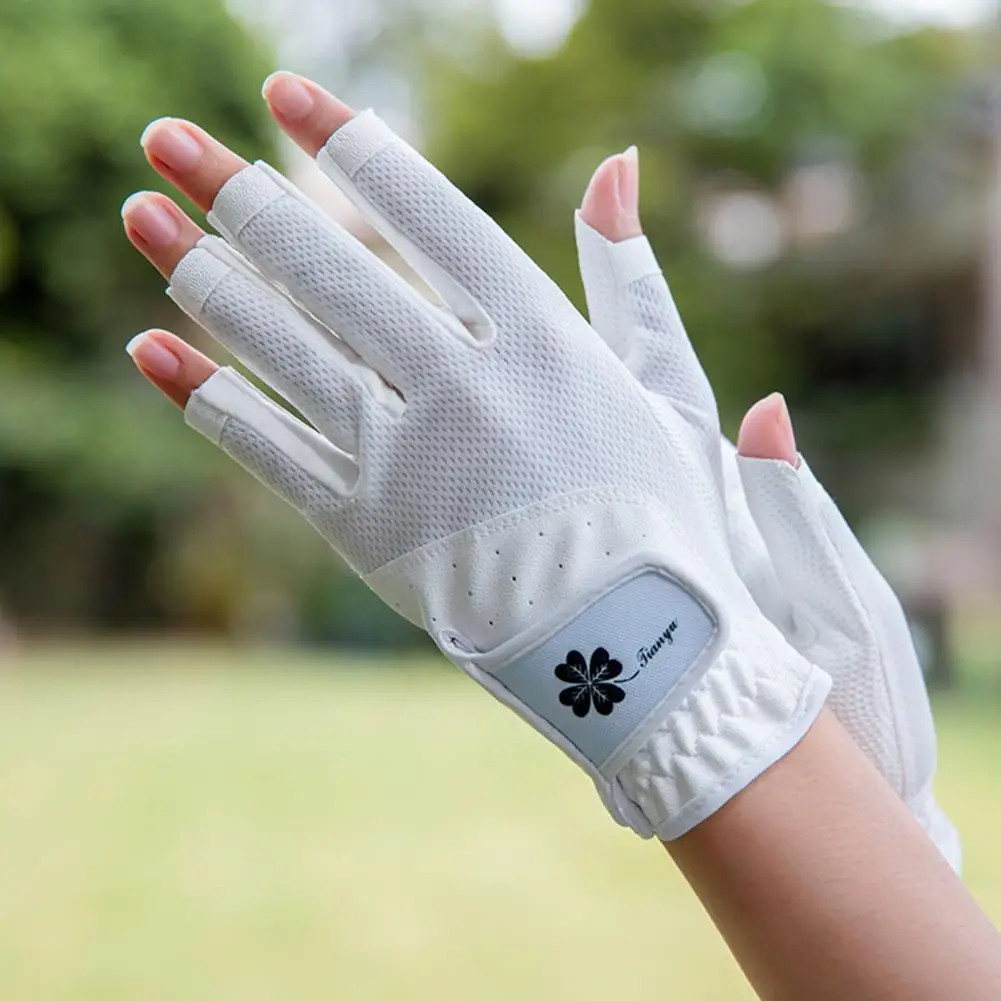 

1 Pair Golf Gloves Anti-slip Silicone Sweat-absorbing Breathable Touch Screen Left Right Hand Outdoor Sports Golf Accessories