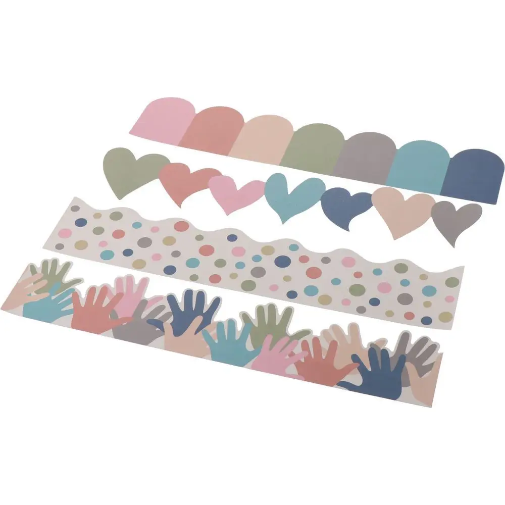 Decalques de parede 91.8 pés quadro de avisos borda autoadesiva estilo boho guarnição quadro de avisos colorido placas de avisos de parede