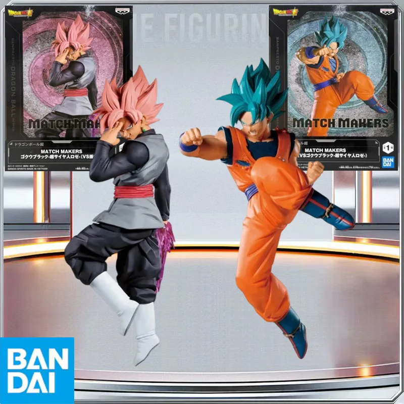 

BANDAI Genuine Dragon Ball Z Match Makers Son Goku VS Zamasu Goku Black Anime Action Figure Collection Model Toy Holiday Gift