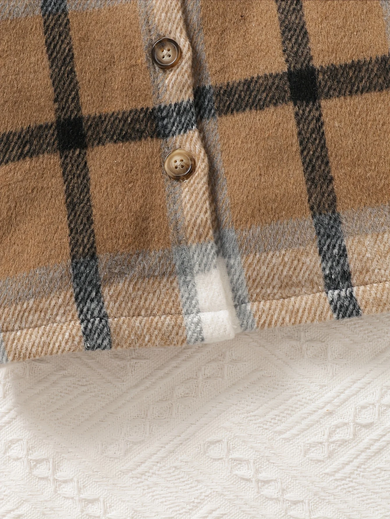 Baby Boy Plaid Patchwork Flannel Outfit with Hooded Top And Long Pants Warm Casual Adorable Two-Piece Set 5