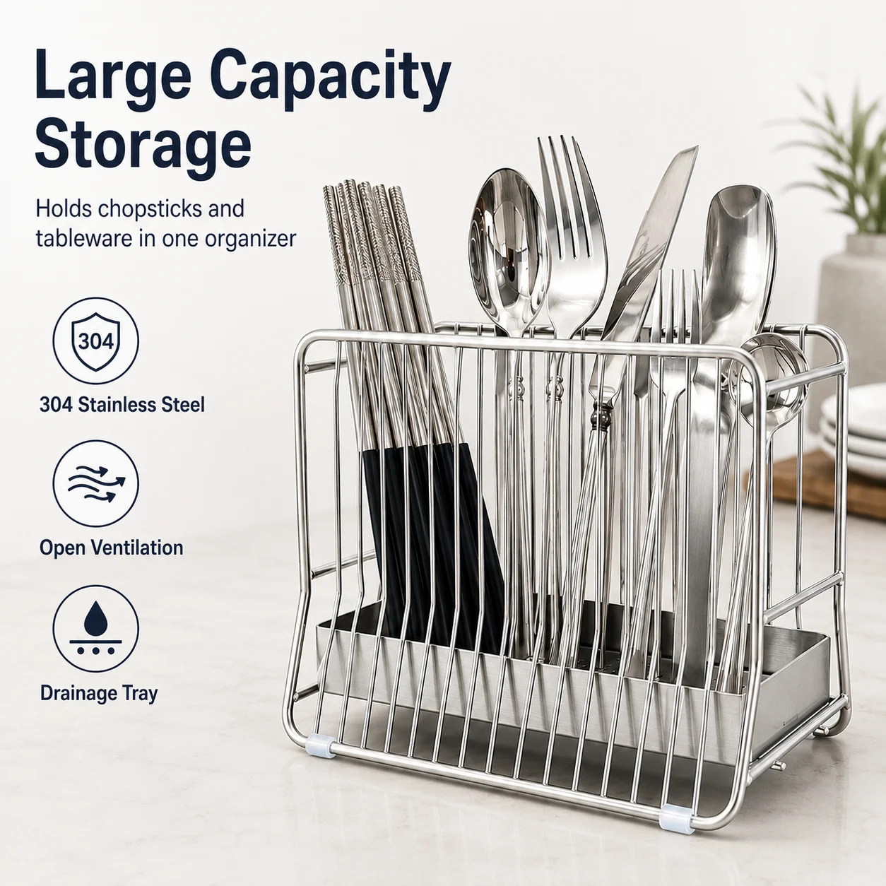304 Stainless Steel Chopstick  - Commercial Kitchen Knife Holder review and price