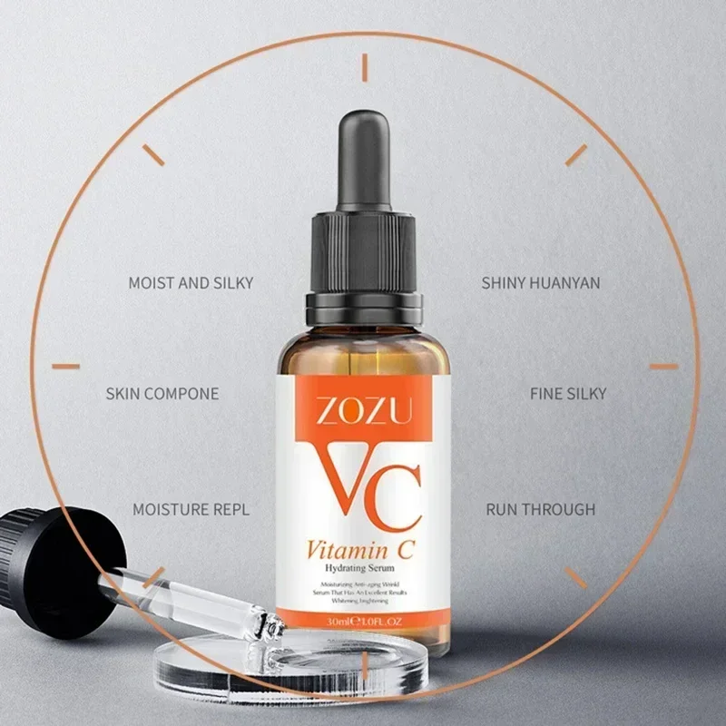 Vitamina c anti envelhecimento rugas essência facial remoção de manchas cloasma luz manchas escuras hidratante nutrir essência suave