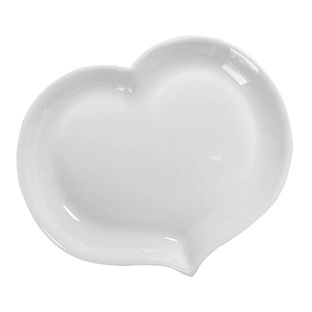 

Ceramic Heart Shaped Plate Premium Snack Tray Food Serving Plate for Fruit Dessert Salad Household Storage Tray