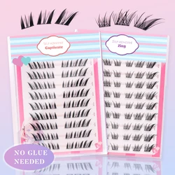 RUJADE Glue-free DIY Bottom Lashes Lower Lashes Self Adhensive DIY Eyelash Extension Natural Soft Anime Eyelashes Makeup
