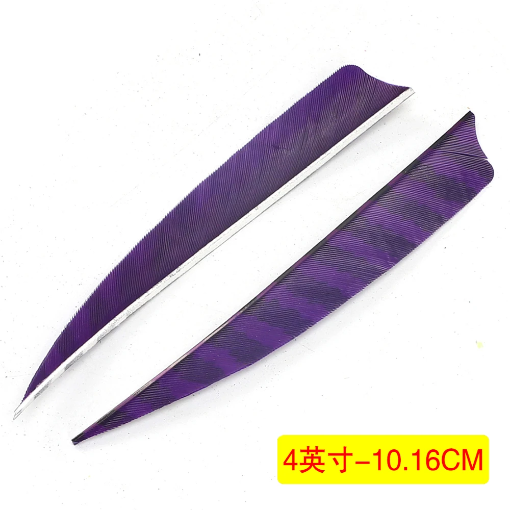24Pcs 3 zoll 4 zoll 5 Zoll Schild Cut Pfeil Federn Gestreiften Echten Türkei Cut Feder Bogenschießen Zubehör Befiederung federn – Detail 17