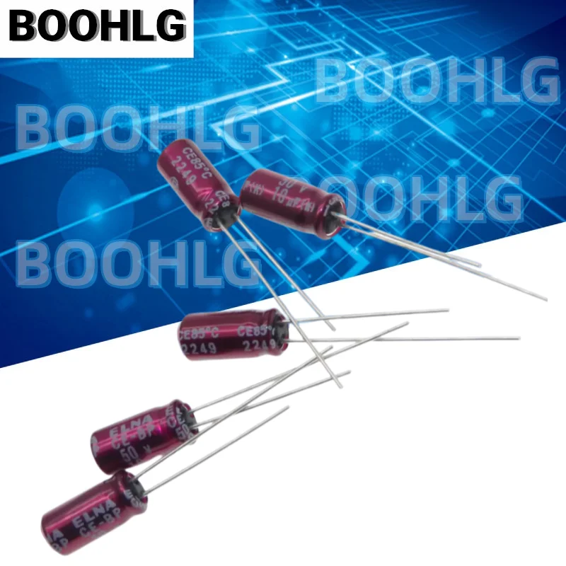 10PCS 10UF 50V Purple Robe Capacitor 50V 10UF 5X11 RBD BP Poleless