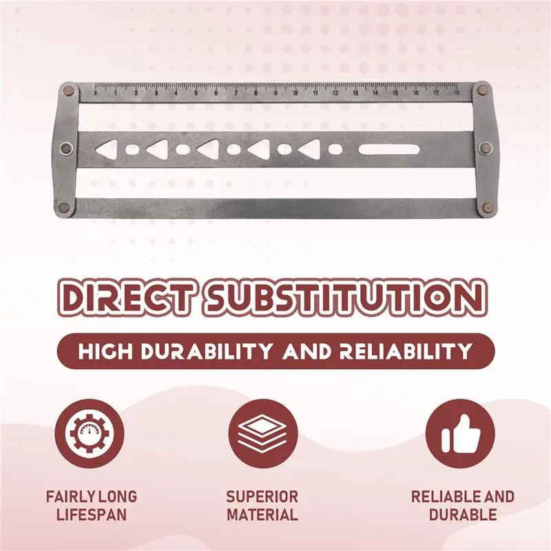 【LAST CHANCE】Herramienta de espaciado de regla auxiliar de posicionamiento de cinturón para cortar agujeros, posicionamiento de plantilla
