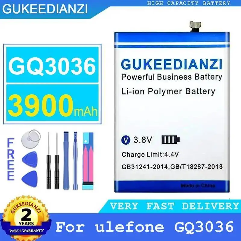 

Durable Premium Replacement Mobile Phone Battery For Ulefone GQ3036 3900mAh