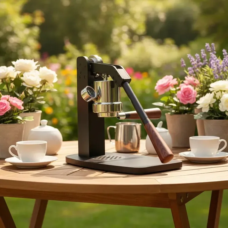 STLF Manual lever coffee machine for easy operation with 9 bar pressure gauge for E61 filter handle