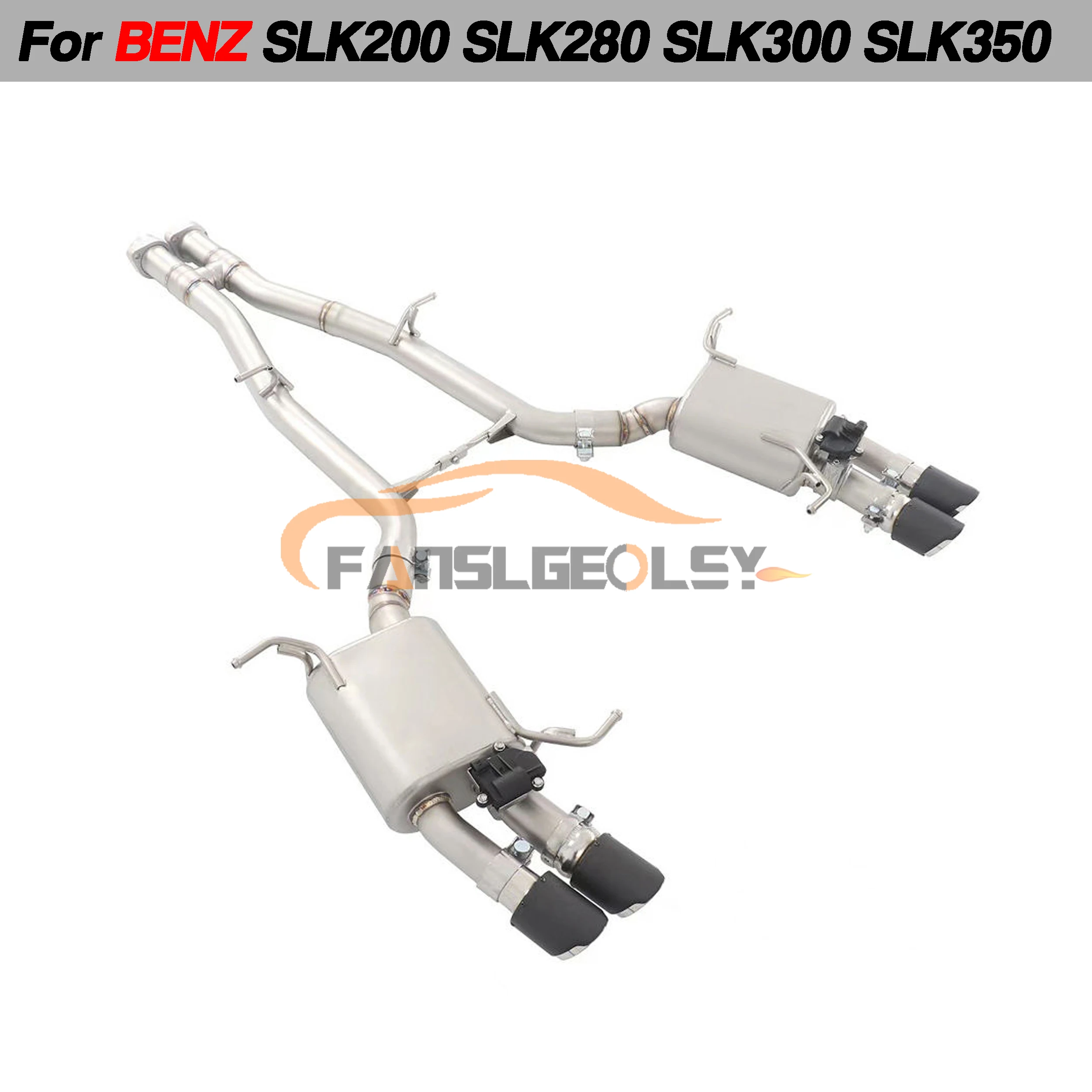 For Mercedes Benz SLK class SLK200 SLK300 Performance Catback Exhaust System Valve With Muffler Pipes Tuning exhaust assembly