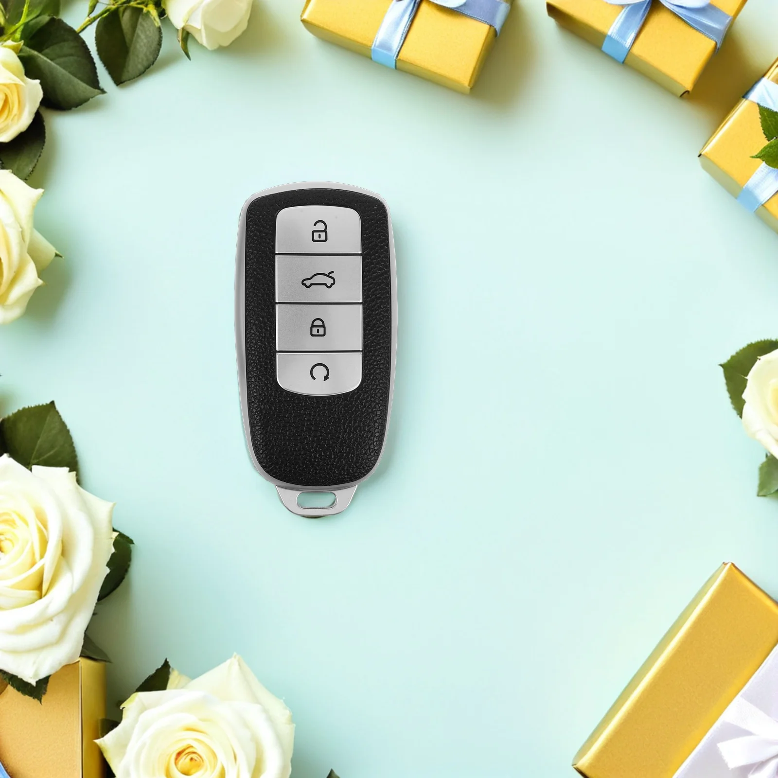 2 قطعة حامي مفتاح السيارة بولي يوريثان أنيق مفتاح فوب غطاء كامل واقية خدش قذيفة صغيرة محمولة كم ل 8 برو #1