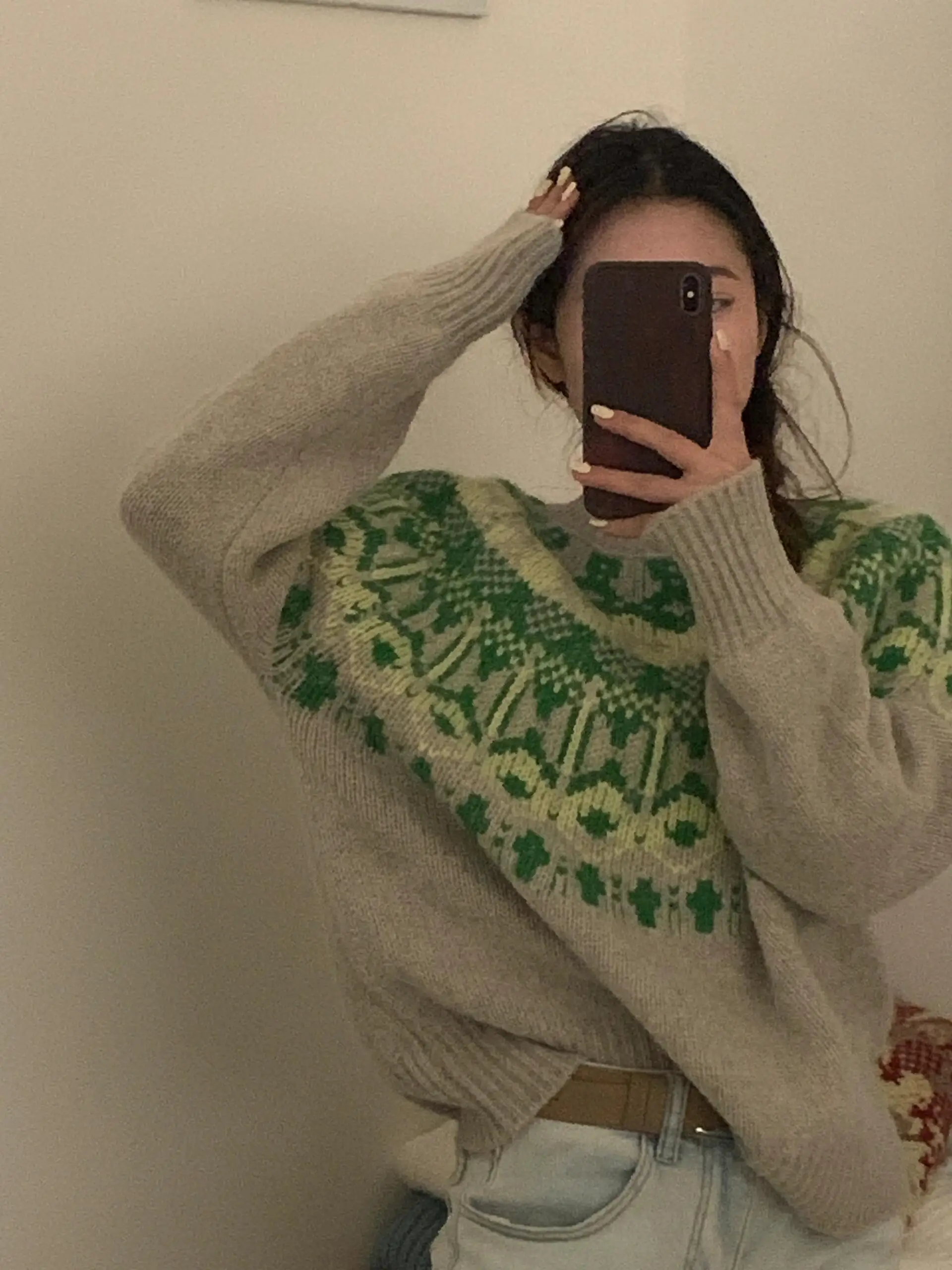 

Модный уютный круглый вязаный свитер Ne Fair Isle, женский свободный теплый мягкий осенне-зимний вязаный свитер для отдыха