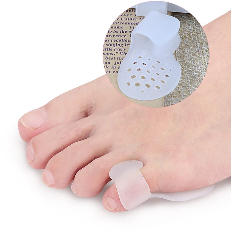 1 par de protectores ortopédicos para dedos del pie, separador interfalangeal, herramientas para el cuidado de los pies