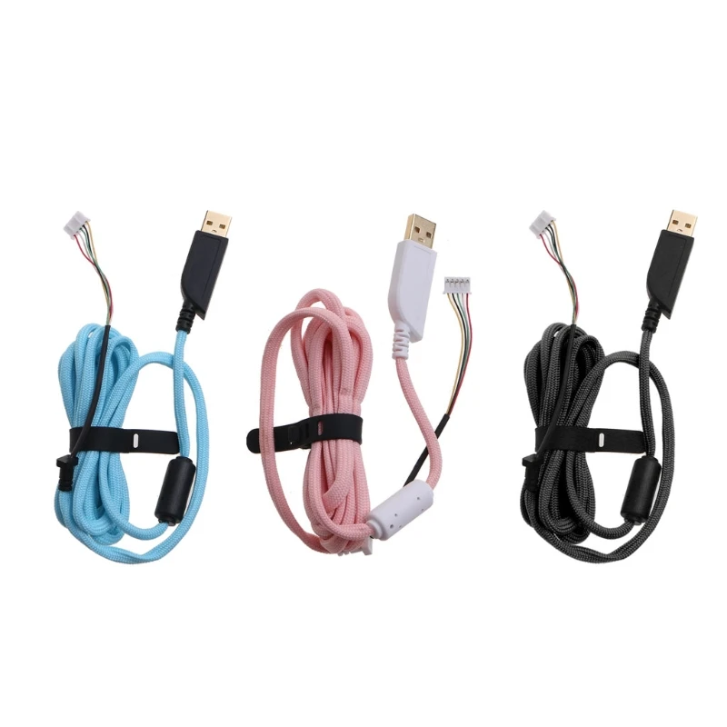 USB Mouse Cables Nylon Wire Replacement DIY Umbrella Rope Mouse Cable Line for FK2 EC1-B EC1-A EC1-B FK1 ZOWIE Mouse