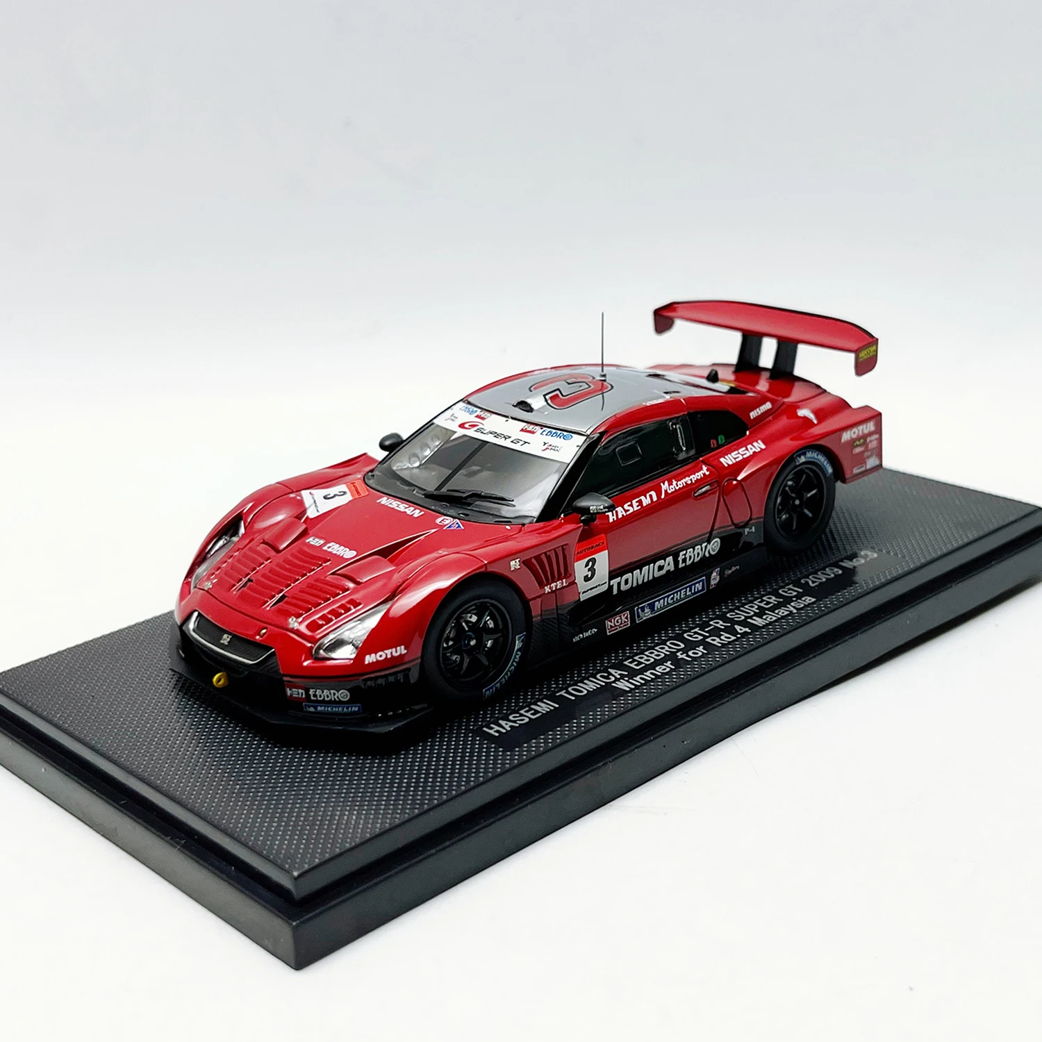 

EBBRO масштаб 1:43, литой под давлением сплав 2009 г., Nissan GTR SUPER GT, игрушки, гоночные автомобили, модель, классические подарки для взрослых, сувенир, статический дисплей