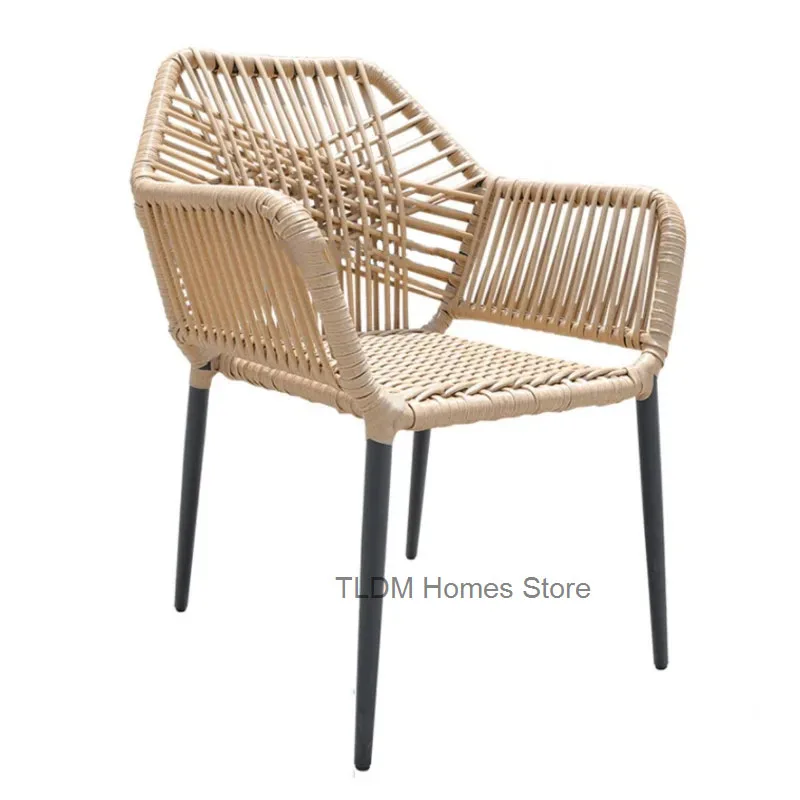 Modern Rattan Outdoor Furniture Table And Chair Three-piece Suit Combination Villa Courtyard Balcony Garden Terrace Rattan Chair