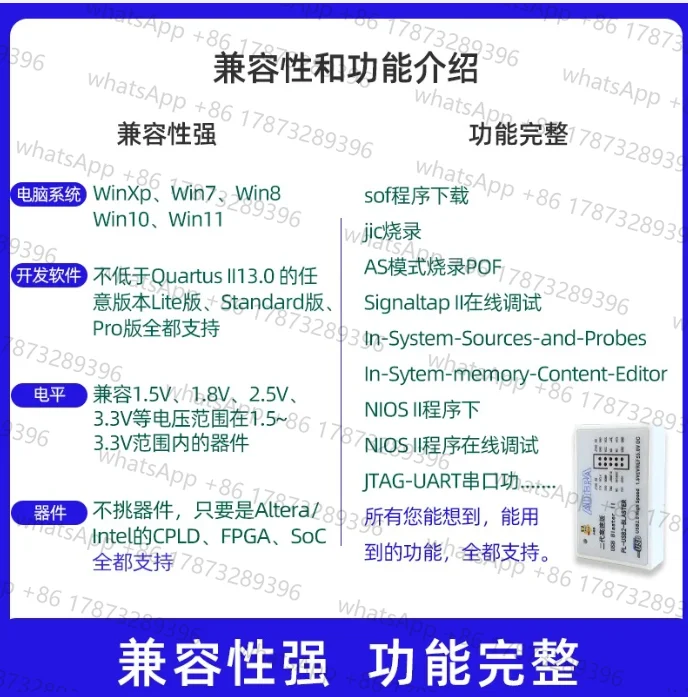 USB Blaster II Next Generation High Speed Altera FPGA Downloader, Simulator, and Debugger