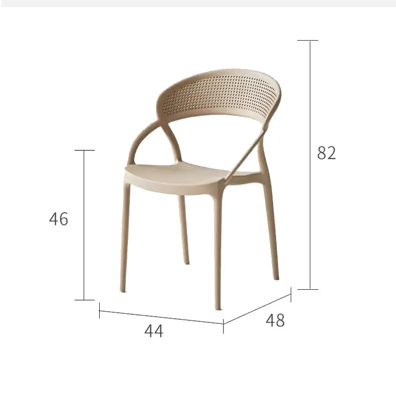 Plastic Chair Backrest Household Thickened Backrest Chair Casual Nordic Simple Dining Chairs Restaurant Chairs