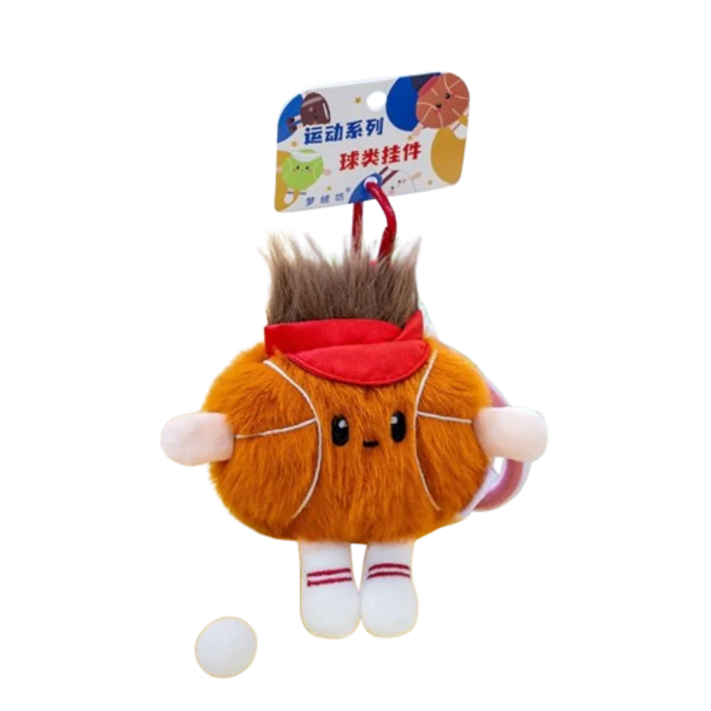 

Милая плюшевая игрушка-гантель из ПП-хлопка, плюшевый брелок в виде баскетбольного мяча, мультяшная плюшевая кукла-гольфист 12 см для детей