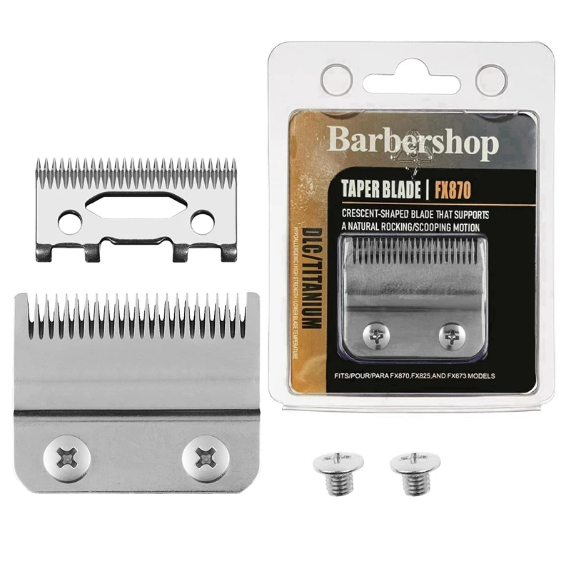 Replacement Blades Compatible with BaBylissPRO FX870/FXF880/FX810/FX825/FX673N Clippers, DLC For BaByliss FX Clipper