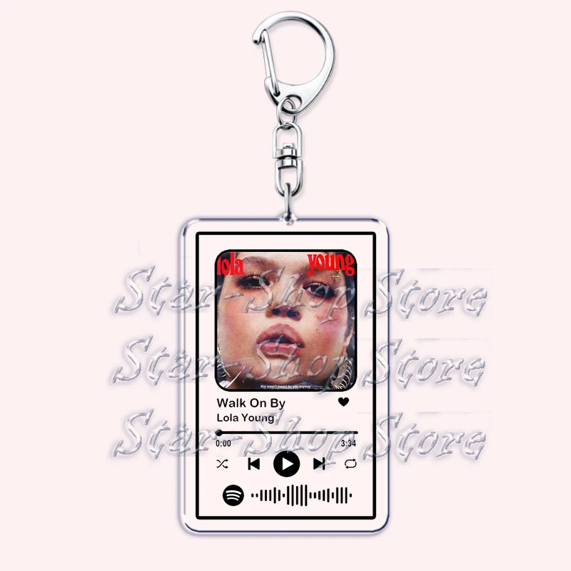 Trending Singer Keychains for Women Accessories Bag This Wasnt Meant for You Anyway Music Playlist Code Keying Jewelry Fans Gift