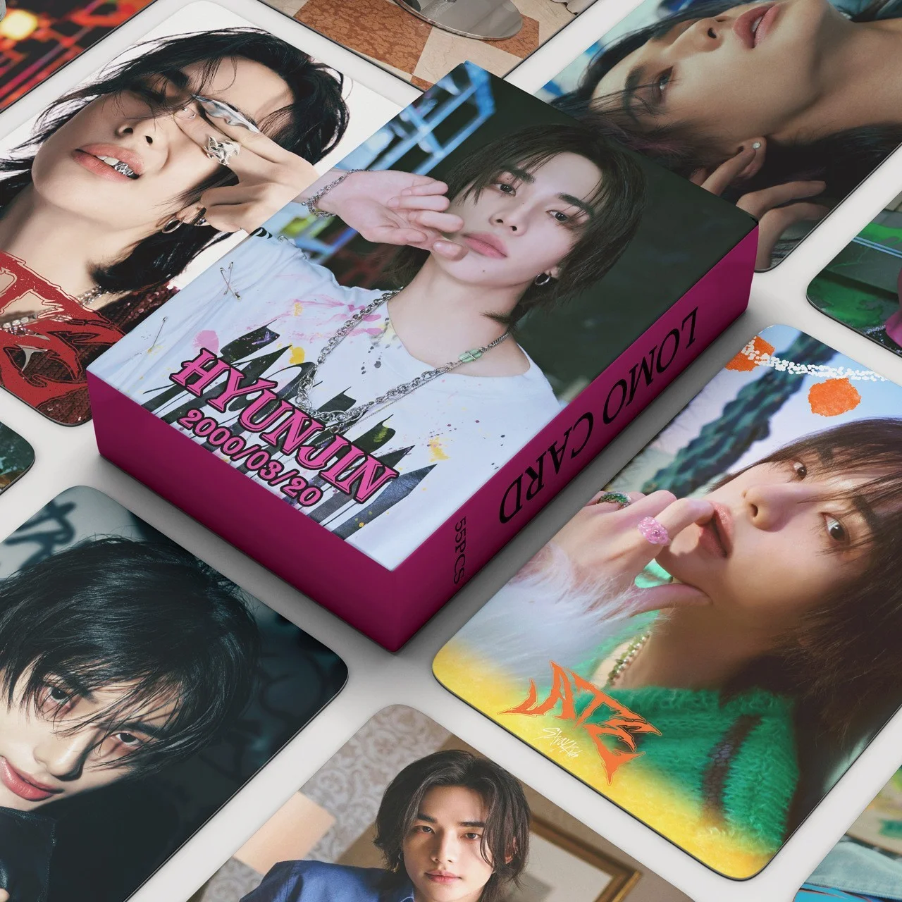 

New Stray Kids 55PCS SKZOO KPOP ATE Hyun jin New Album New Celebrity Idol Photos LOMO Card Holiday Gift