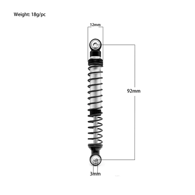 1/10 محاكاة تسلق سيارة لفائف معدنية امتصاص الصدمات ل D90/D110/TF2 تسلق قطع غيار السيارات